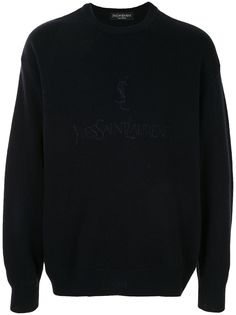 Yves Saint Laurent Pre-Owned джемпер с вышитым логотипом