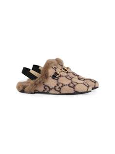 Gucci Kids слиперы Princetown с пряжкой Horsebit