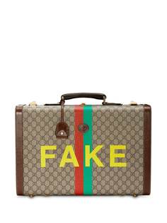 Gucci чемодан среднего размера с принтом Fake/Not