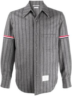 Thom Browne куртка-рубашка на кнопках с полосками RWB