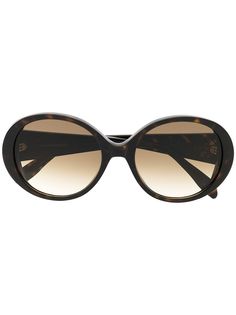 Alexander McQueen Eyewear солнцезащитные очки Seal в овальной оправе
