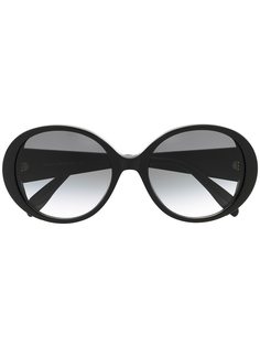 Alexander McQueen Eyewear солнцезащитные очки Seal в овальной оправе