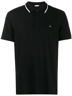 Calvin Klein рубашка-поло с контрастным логотипом
