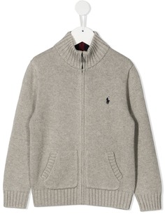 Ralph Lauren Kids кардиган с вышитым логотипом
