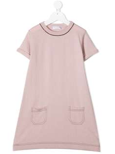 Brunello Cucinelli Kids трикотажное платье с короткими рукавами