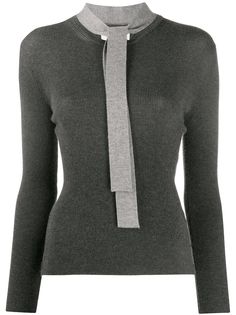 Thom Browne пуловер в рубчик с завязками