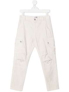 Brunello Cucinelli Kids брюки карго прямого кроя