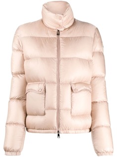 Moncler пуховик с нашивкой-логотипом