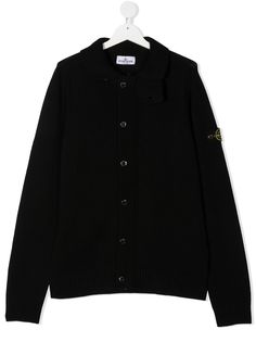 Stone Island Junior кардиган с нашивкой-логотипом