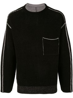 SONGZIO свитер с контрастной окантовкой и накладным карманом So°Ngzio