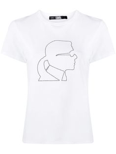 Karl Lagerfeld декорированная футболка Ikonik