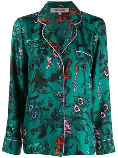 DVF Diane von Furstenberg рубашка Halsey с цветочным принтом