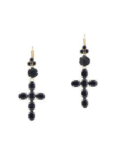 Dolce & Gabbana серьги Devotion из желтого золота с сапфиром и жадеитом