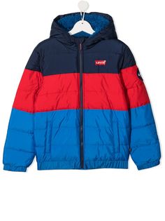Levis Kids пуховик в стиле колор-блок