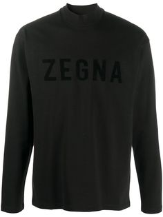Ermenegildo Zegna футболка с длинными рукавами и логотипом