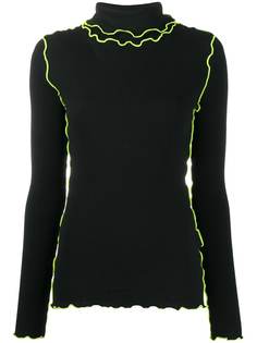 Neul топ с оборками и контрастным подолом