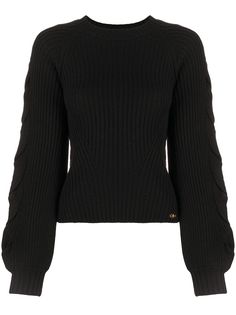 Elisabetta Franchi укороченный джемпер фактурной вязки