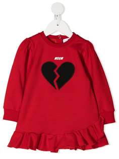 MSGM Kids платье-футболка с аппликацией