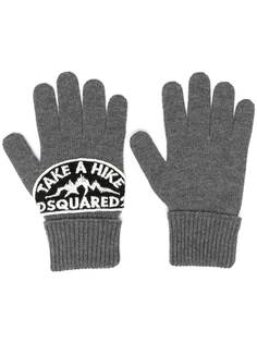 Dsquared2 перчатки с нашивкой-логотипом