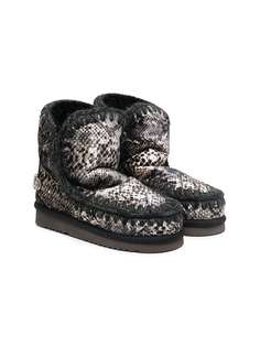 Mou Kids ботинки Eskimo со змеиным принтом