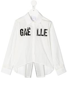 Gaelle Paris Kids поплиновая рубашка с пайетками