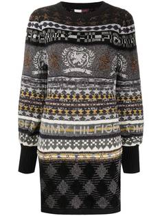 Tommy Hilfiger платье мини с длинными рукавами