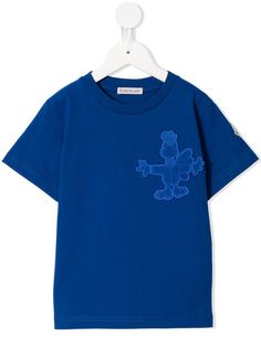 Moncler Enfant футболка с нашивкой