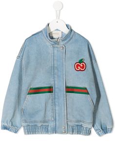 Gucci Kids джинсовая куртка с логотипом