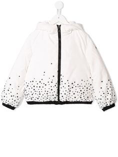 Moncler Enfant пуховик с принтом