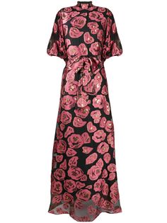 Temperley London платье макси Honeymoon с жаккардовым цветочным узором