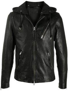 AllSaints байкерская куртка со съемным капюшоном