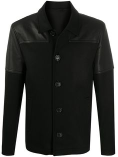 AllSaints куртка-рубашка с контрастной вставкой