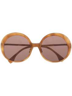 Fendi Eyewear затемненные солнцезащитные очки в круглой оправе