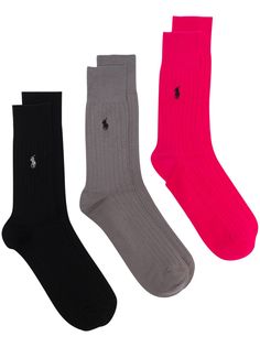 Polo Ralph Lauren комплект пар носков в рубчик с логотипом
