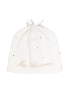 Miss Blumarine шапка с вышитым логотипом