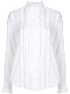 Polo Ralph Lauren рубашка с высоким воротником и оборками