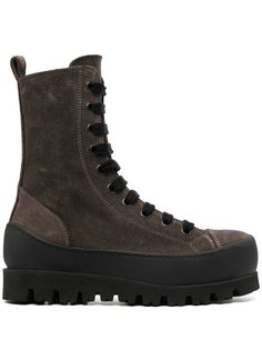 Ann Demeulemeester ботинки на рифленой подошве со шнуровкой
