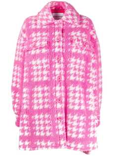 STAND STUDIO houndstooth teddy coat