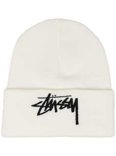 Stussy шапка бини с вышитым логотипом