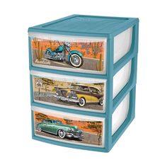 Органайзер Пластишка с декором, формат а5, 3 ящика, 195х254х264 мм