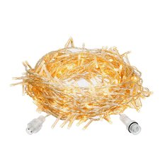 Гирлянда прозрачный провод Vegas Бахрома 55016 желтая, 64 лампы, 2х1 м