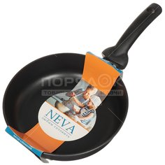 Сковорода с антипригарным покрытием Neva Черная N124 без крышки, 24 см