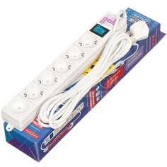Сетевой фильтр 6 розеток Power Cube (з/к) SPG(5+1)-16B-3М, 3 м