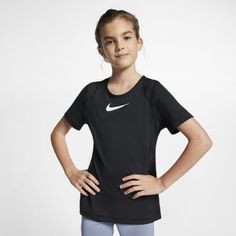 Футболка с коротким рукавом для девочек школьного возраста Nike Pro