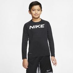 Футболка для тренинга с длинным рукавом для мальчиков школьного возраста Nike Pro