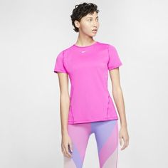 Женская футболка из сетчатого материала с коротким рукавом для тренинга Nike Pro