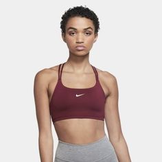 Спортивное бра без вкладыша с легкой поддержкой Nike Dri-FIT Indy