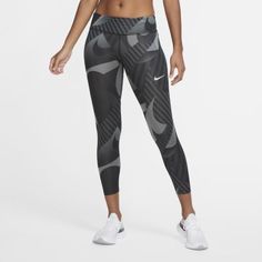 Женские слегка укороченные тайтсы с принтом для бега Nike Fast