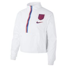 Женская игровая футболка с молнией длиной 1/4 с символикой Англии Nike