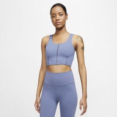Женская укороченная майка из ткани Infinalon Nike Yoga Luxe
